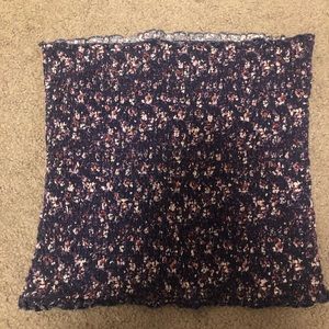 Floral Scrunched Tube Top